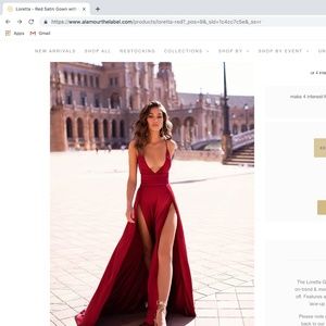 Red Satin Gown Prom